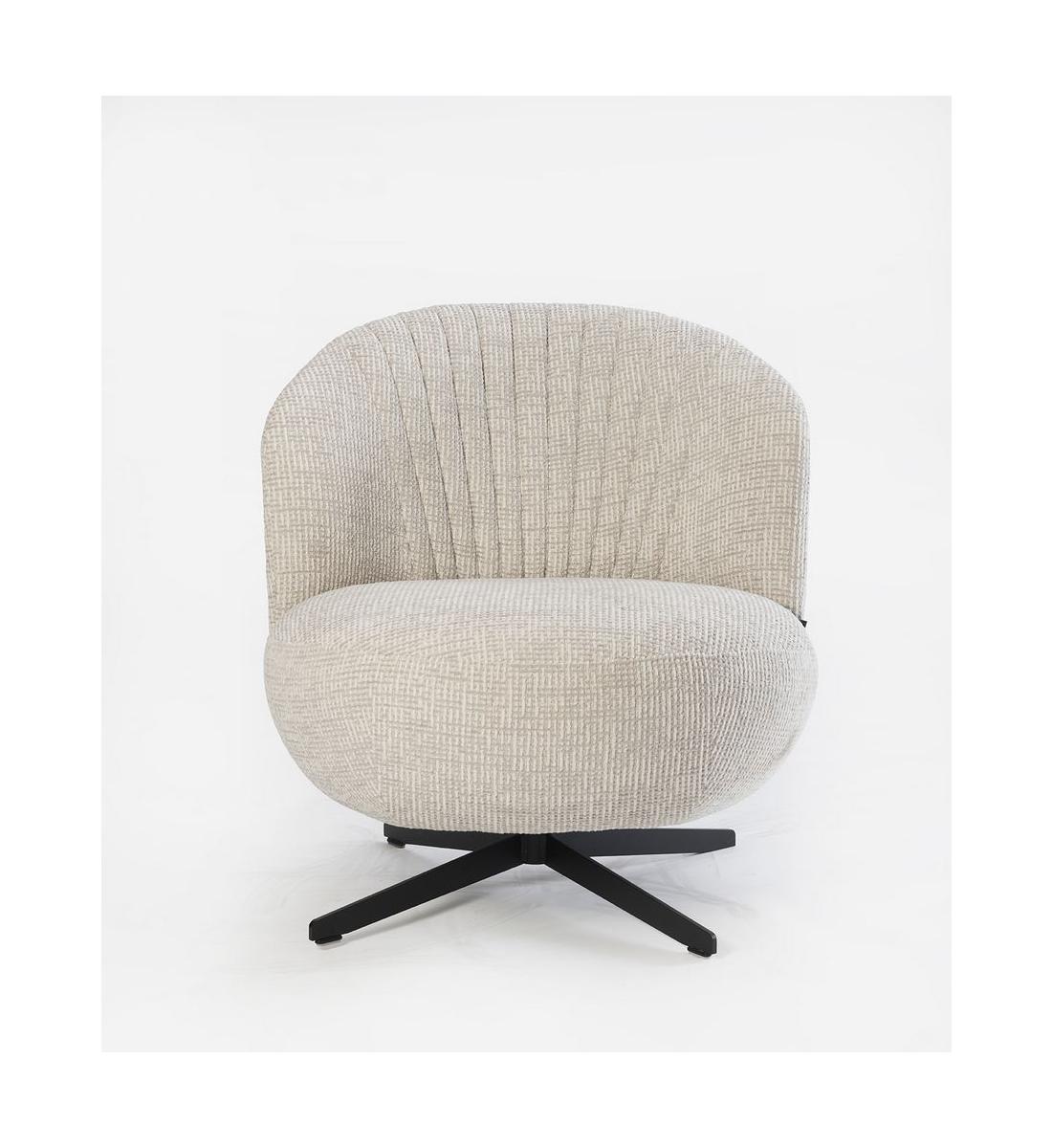 Fauteuil Messina met draaivoet zwart