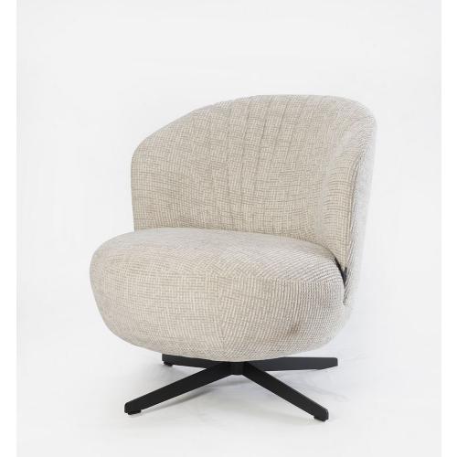 Fauteuil Messina met draaivoet zwart